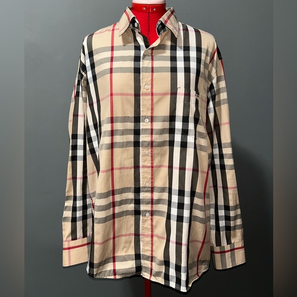 Burberry Nova Check Men’s Button Down Shirt size XL